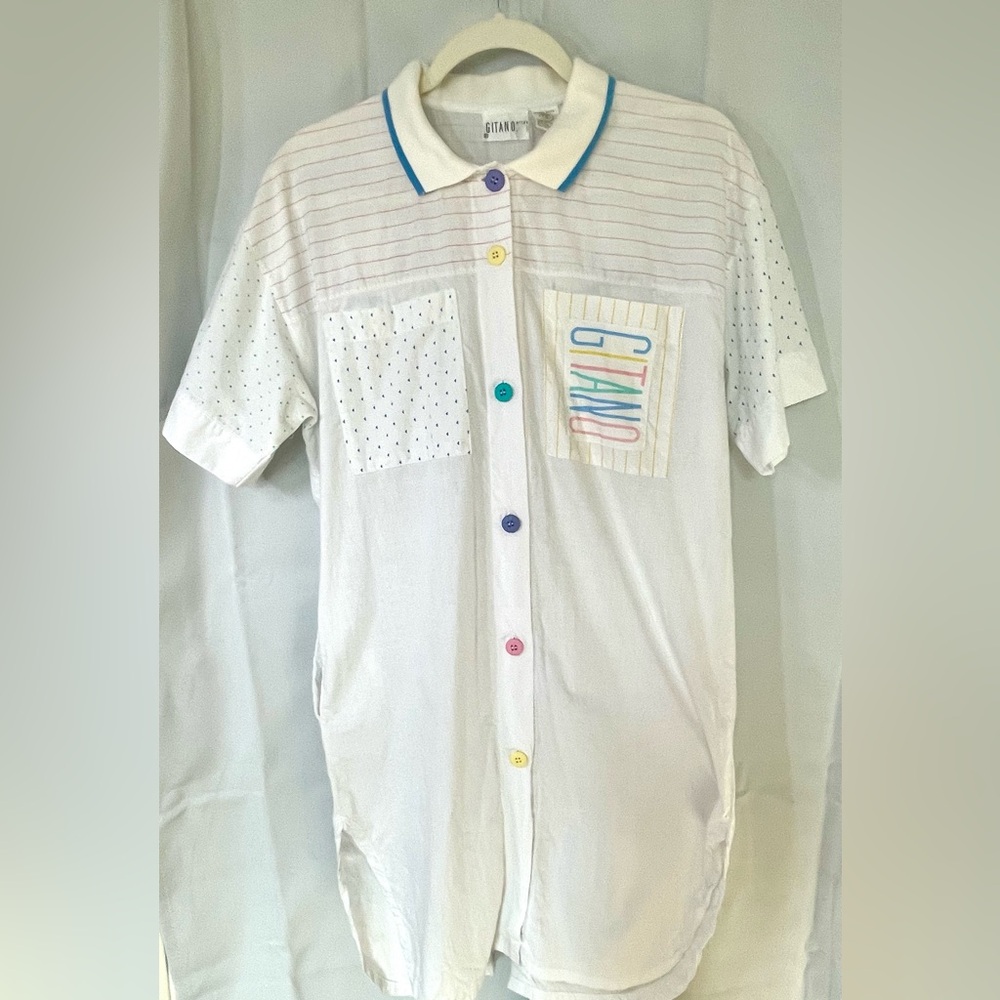 Gitano Short sleeve Button Down Tunic Vintage